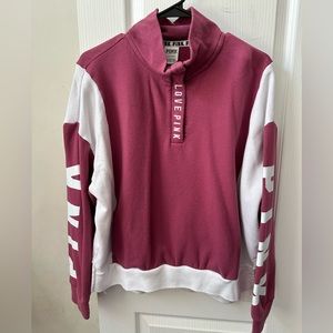 Victoria’s Secret Pink crop pullover, half zip sweatshirt.